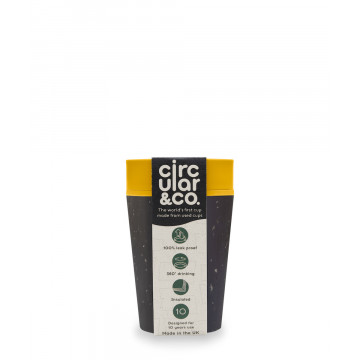 Kubek Circular&Co. 227ml - Black & Electric Mustard