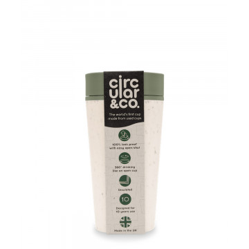 Kubek Circular&Co. 340 ml - Cream & Honest Green